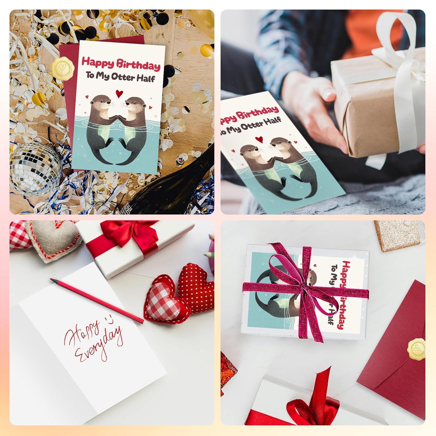 Funny Birthday Card & Gifts For Him,Her,Men, Women,Wife,Husband,Boyfriends And Girlfriends,Cute Happy Birthday Greeting Cards/Wedding Card/Valentine'S Day Cards 5X7 Inch