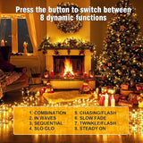33FT LED String Lights Outdoor Waterproof Warm White Plug In Fairy Lights Connectable Christmas Tree Lights for Patio Garden Bedroom Wedding Party Decor