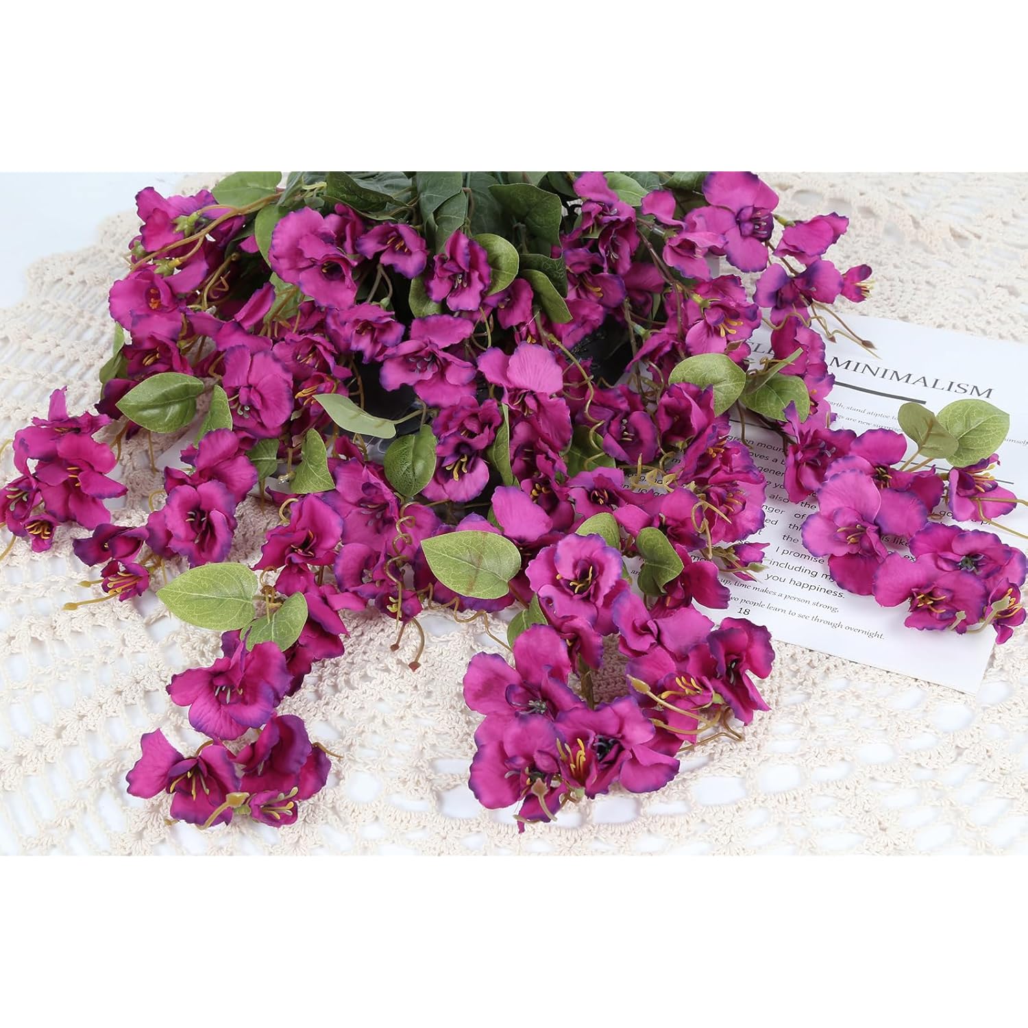 2Pcs Rose Red Artificial Silk Hibiscus Flower Hanging Decorations, Uv Resistant Outdoor Faux Hibiscus Flowers For Home Outdoor Artificial Flower Decorations