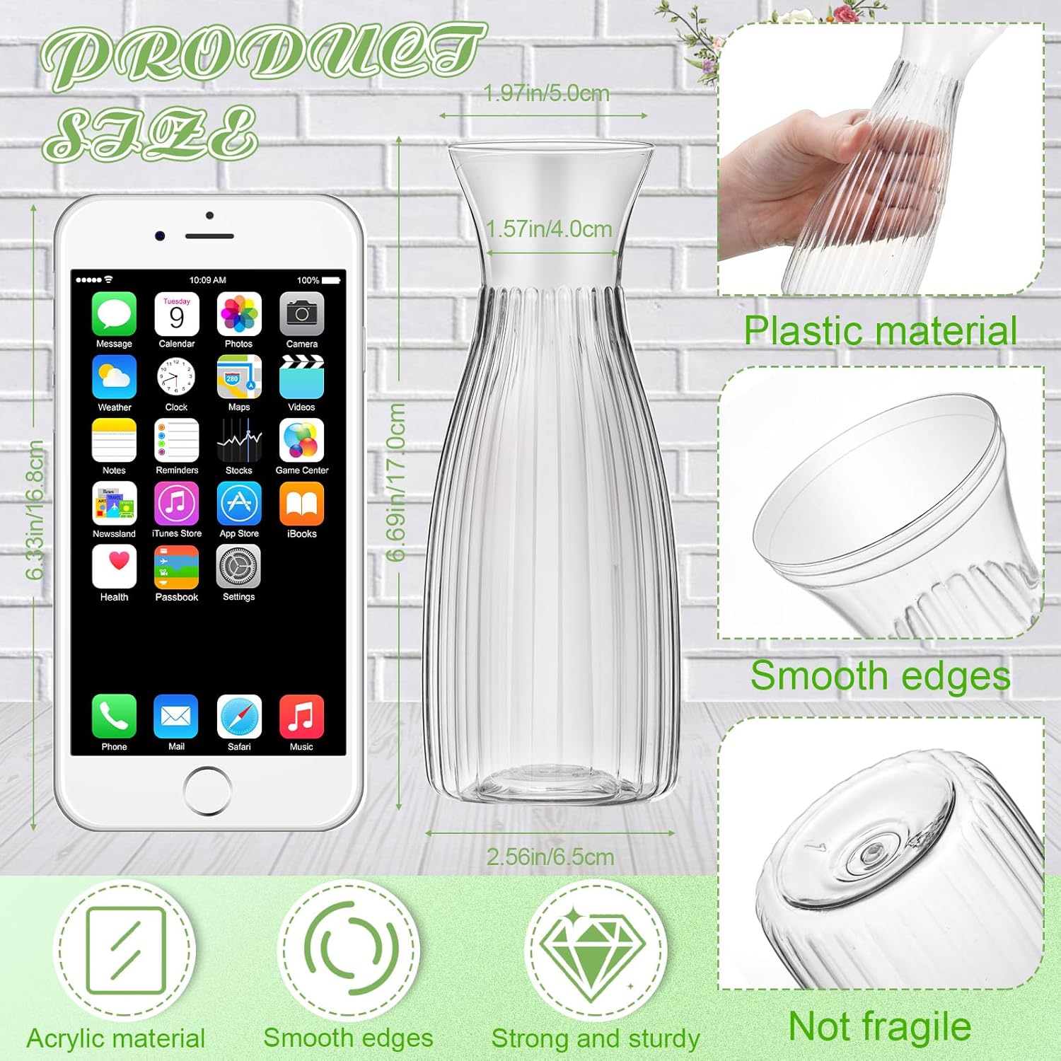 36 Pack Artificial Mini Rose Flowers With Vase Bulk, 24 Bundles Silk Rose Flower Artificial Bouquet 12 Plastic Vase With Rope Table Centerpiece Arrangement Wedding Party Deco (White)