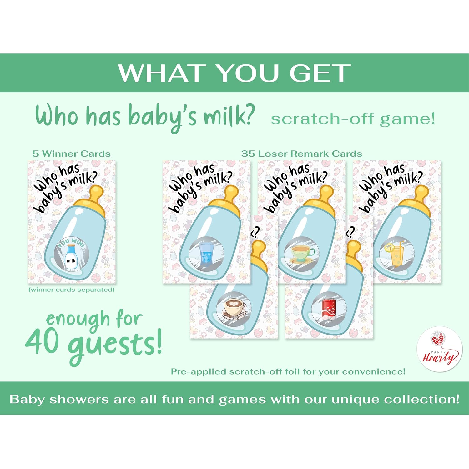 Baby Shower Games For Boy, 40 Emoji Scratch Off Lottery Tickets, Baby Games Ideas, Scratch Off Game, Blue