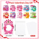 60 Pack Valentine S Day Gift Cards Kids Cute Monster Theme With Hollow Valentine'S Greeting Gift Set For Kids Friendship School Classroom Exchange Gifts Party Favor Candy Not Included