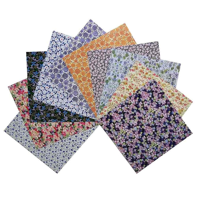 Origami Folding Paper Chiyogami 100 Sheets, 5.9X5.9 Inch, Flower Pattern Paper