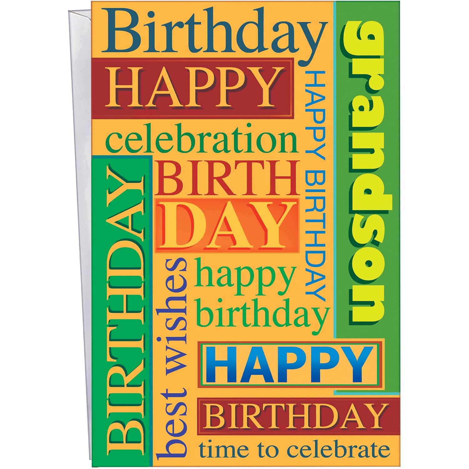 Grandson Birthday Card - Made In Chicago - Perfect Size: Opens To A Generous 10? × 7.75?- Excellent Message Inside - 95777