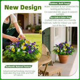 20” Artificial Daisy Topiary Outdoor Plant, Uv Resistant Faux Daisy Flowers, Outdoor Plants For Porch Decorations, Garden, Patio, Yard & Front Door Planters