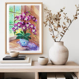 Mother'S Day Card, Purple Orchid Flower Card, Floral Quilled Quilling Card With Envelope For Mothers Day, Birthday, Thank You, Thinking Of You For Mom, Daughter, Grandma, Friend (Orchid)