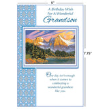 - Birthday Card For Grandson - Made In Usa - Perfect Size: Opens To A Generous 10? × 7.75?- Amazing! - 95742