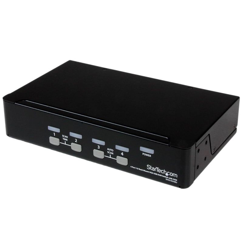 4-Port Usb Kvm Swith With Osd - Taa Compliant - 1U Rack Mountable Vga Kvm Swit