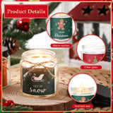 6 Pcs Christmas Candles Gifts Bulk Scented Candle Jars For Coworkers Women Aromatherapy Candles For Home Xmas Birthday Gifts Yoga(Bright Style)