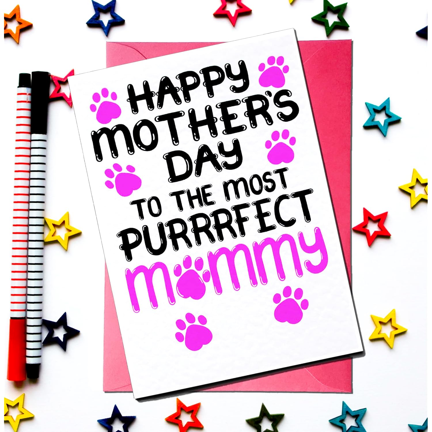 Mother'S Day Card From Cats, Purrrfect Mommy, From Fur Babies, Kittens, Furry Child, Mother Day Gift For Cat Mom, Mammy