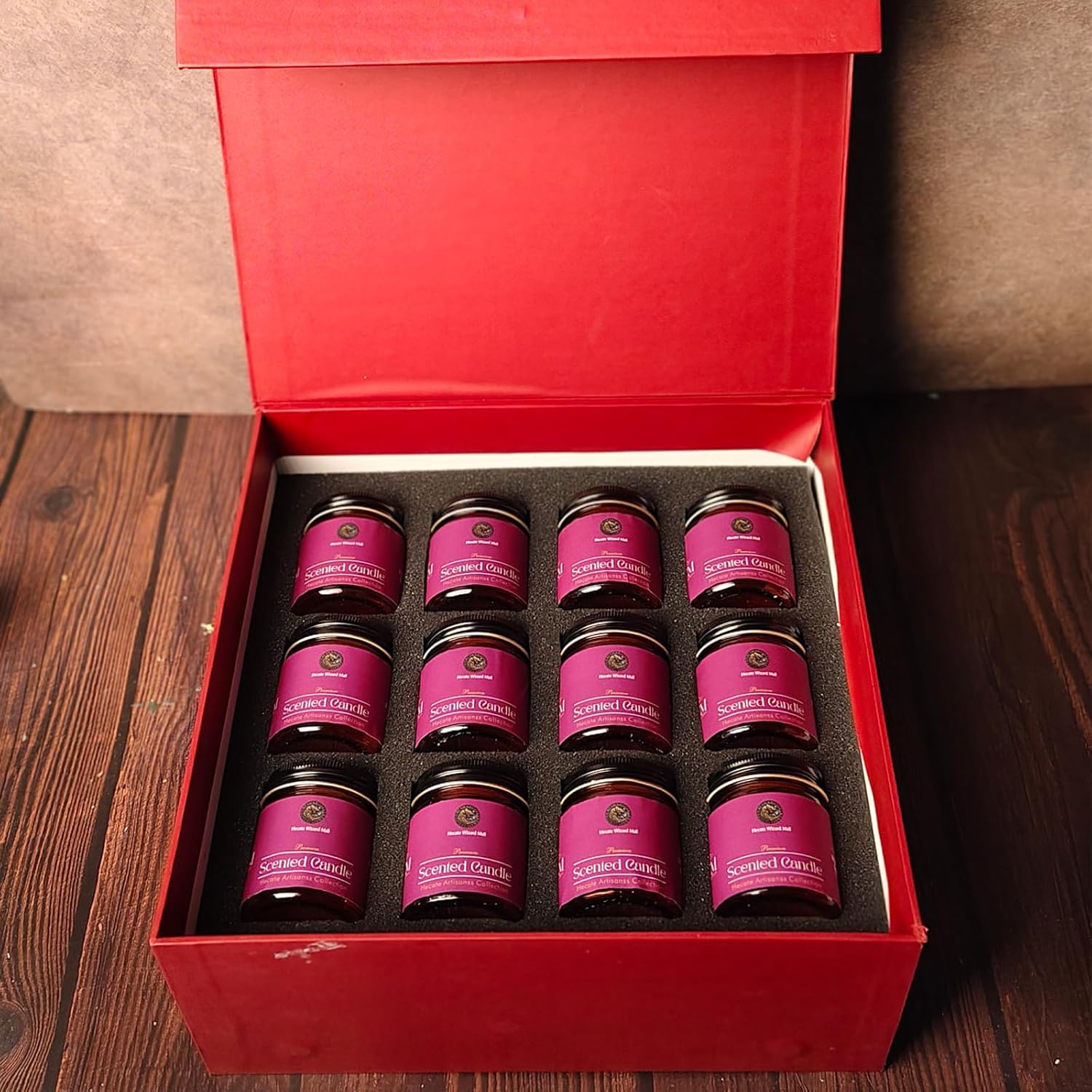 Scented Candles Gift Set – 12 Premium Soy Wax Jar Candles | Luxury Fragrance, Long Burning, Ideal For Home, Office, Gifting, Aromatherapy (Pack Of 1, Echo Bloom)