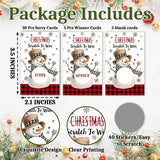 40 Pieces Christmas Party Scratch Off Cards, Plaid Scarf Snowman Christmas Raffle Tickets, Xmas Holiday Party Activities For Adults Game Prizes -A02
