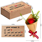 Will You Be My Valentine Card – Handmade Cute Love Card Matchbox With Mini Rose, Surprise Gift, I Love You Box, Valentines Day Gift For Her, Him, Wife, Husband, Or Girlfriend, Boyfriend, Couples