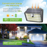6 Pack Ultra Bright Solar Motion Sensor Lights IP65 Waterproof 270° Security Wall Lights