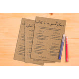 Rustic Kraft Wedding Games, Minimalist Bridal Shower Games, Engagement/Bachelorette Party Decorations, 5" X 7" Double-Sided Games Cards(25 Pack)-A01