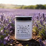 Sister Candle, Funny Sisters Gifts From Sister, Sisters Are Like Stars, Lavender Vanilla Scented Candle Gifts For Women, Birthday, Graduation, Christmas, Mothers Day Candles
