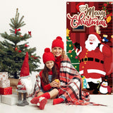 Merry Christmas Banner For Christmas Decorations, Background Hanging Decor For Party Supplies (Style A)