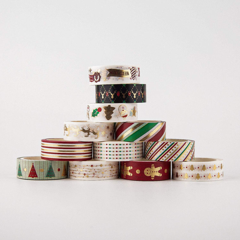 12 Pieces Christmas Washi Tape Set For Kids Diy Crafts, Thick Washi Ta