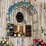 Artificial Rose Garlands Rose Vines Leaves Banners Hanging Fake Floral Garland Flower Vine For Wedding Arch Ceremony Home Garden Outdoor Party Wall Decorations, 14.4 Ft(Royal Blue,2 Pieces)