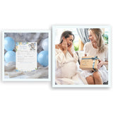 Blue Elephant Prediction And Advice Cards - Pack Of 25 - Boy Baby Shower Games, New Parents, Mom & Dad To Be, Mommy & Daddy Message, Couples Coed Shower Activity Keepsake Book Floral Flowers G531-Pdav