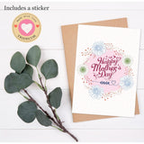 Mothers Day Card For Grandma - 5X7 Inch Folded Card Include Envelope, Sticker - Blank Inside - Sweet, Unique & Romantic Gift, Embossed By Piccafi