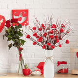 Valentines Day Decor, 6 Pack Red Heart Shaped Picks For Valentines Day Decoration, Valentines Day Picks For Home Table Decor, Valentines Day Gifts Party Decor