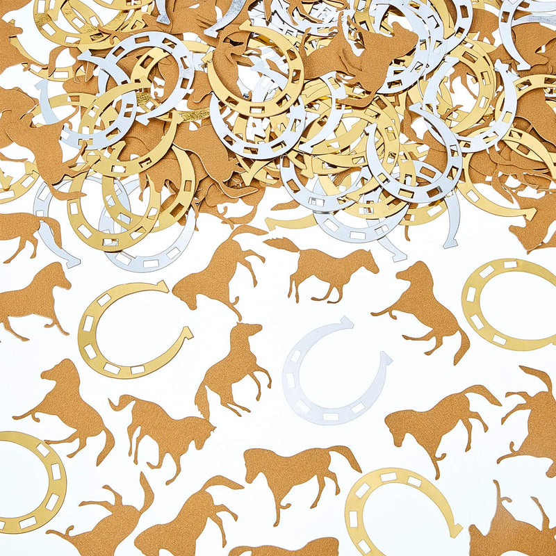 800 Pieces Horseshoe Confetti Horse Confetti Decorations Horse Party C