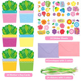 24 Sets Mothers Day Crafts For Kids Diy Greeting Card Making Kit Mothers Day Cards With Envelopes Classroom Activities Gifts For Mom