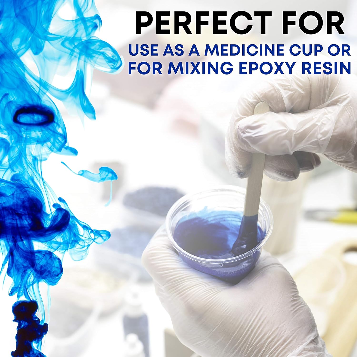 [400 Pack - 1Oz] Epoxy Resin Mixing/Medicine Cups With 100 Bonus Mixing Sticks For Mixing Paint, Stain, Epoxy, And Resin - 1 Ounce (30Ml) Graduated Plastic Cups (4 Sleeves) -