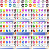 560 Pcs 24 Colors Mini Acrylic Paint Bulk For Kids Adults,20 Set Washable Craft Painting Kit, Acrylic Paint Strips Container With 40 Pcs Paintbrushes For Home Classroom Party Favors Paiting Gifts