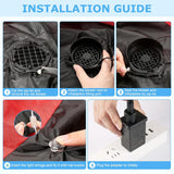 2-Pack Inflatable Fan Blower Replacement, 12V 1.2A Air Blower For Inflatables With 3 Led Light Strings For Thanksgiving