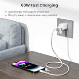 4 in 1 USB C Multi Charging Cable 6.6FT 60W Fast Charger Cord for iPhone 17 16 Samsung iPad