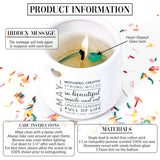 Pavilion Gift Company - May 11 oz Wax Reveal Candle, Natural Soy Wax Birthstone Candle, Jasmine Scented, Gemstone Candle with Crystal Inside, Birthday Gifts for Women, 1 Count