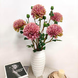 Artificial Silk Flowers Dahlia 24'In Fake Long Stem Flower 5 Pcs,Suitable For Wedding Decoration Bouquets,Core Decorations,Home Furnishings (5, Fall Pink)