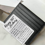 Granddaughter 30Th Birthday Card, Happy 30 Birthday Granddaughter Gifts Ideas, Small Engraved Wallet Card