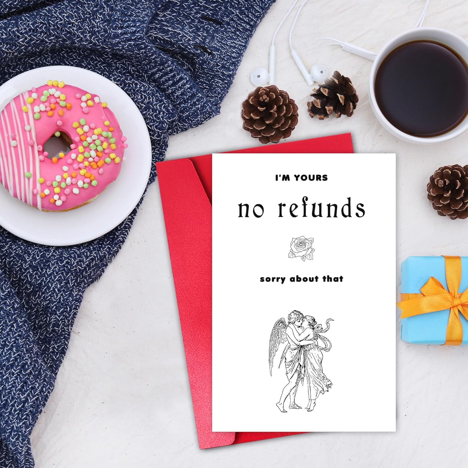 Funny Valentine’S Day Card For Husband Wife, Valentines Anniversary Card For Boyfriend Girlfriend, I’M Yours No Refunds