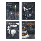 Boxed Birthday Cards Assortment, Chalkboard Wishes — Set Of 12 Fun Chalkboard-Style Greeting Cards With Envelopes – 5” X 7” – 4 Assorted Designs