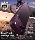 Shockproof Burgundy Purple Case for iPhone 18 Pro 2026 Upgraded Edition Protective Cover