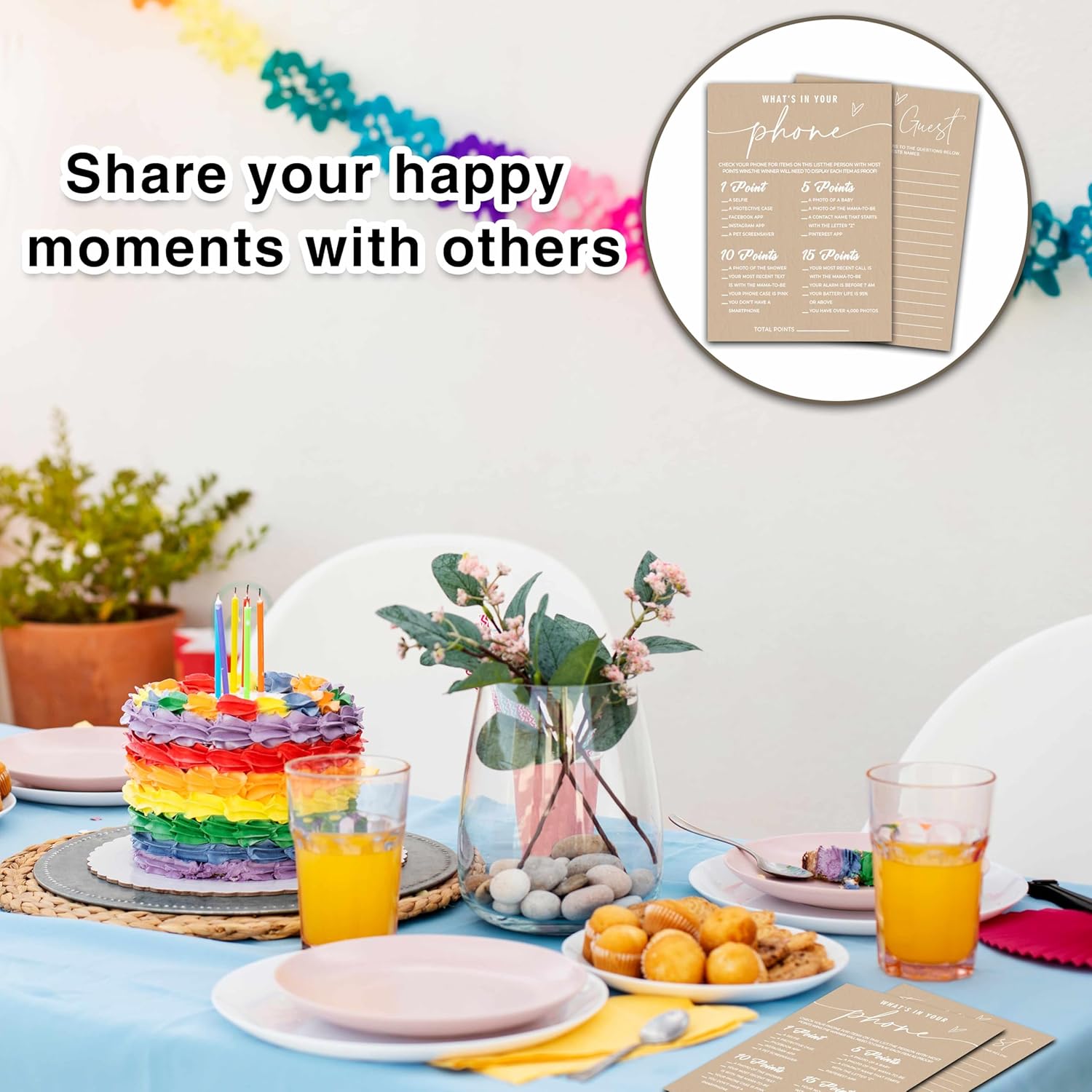 Hilarious Baby Shower Game Cards Ideas, 5" X 7" Double-Sided Baby Shower Games For Girl Or Boy, Brown Minimalism Gender Reveal Party Supplies - E06