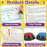 Christian Bible Friendly Feud Game Religious Card Board Game Night Church Group Bible Trivia Games Cards With Two Buzzers For Church Group Activity Xmas Holiday Party Office Class Team Building