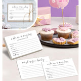 50Pcs Baby Shower Advice And Wishes Cards With Memory Guest Book – Sweet Messages For New Mom & Dad – Baby Shower Games, Party Decorations & Keepsake -A02
