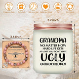 Grandma Gifts - Grandma Christmas Birthday Mothers Day Gifts From Grandchild, Granddaughter, Grandson - First-Time Grandmas Gift - Funny Lavender Scented Candle