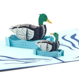 Duck 3D Handmade Greeting Pop Up Card For Birthday Mothers Day Fathers Day Thank You Thanksgiving Day, Birthday Gift For Men Women Kids Duck Lover, With Envelope