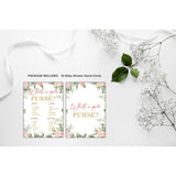 Baby Shower Games For Boys Or Girls - Baby Shower Game - Floral Greenery Gender Reveal Party/Baby Bump Party Supplies Activities - Pack Of 30 Game Cards(A07)