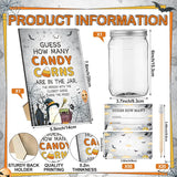 Guess How Many Candy Corns Halloween Party Game 50 Guessing Cards 20 Pencils 1 Jar 1 Standing Sign Halloween Baby Shower Party Game For Adults Guess How Many Candies Are In The Jar