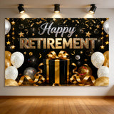 72x43 Inch Retirement Party Decorations Happy Retirement Backdrop