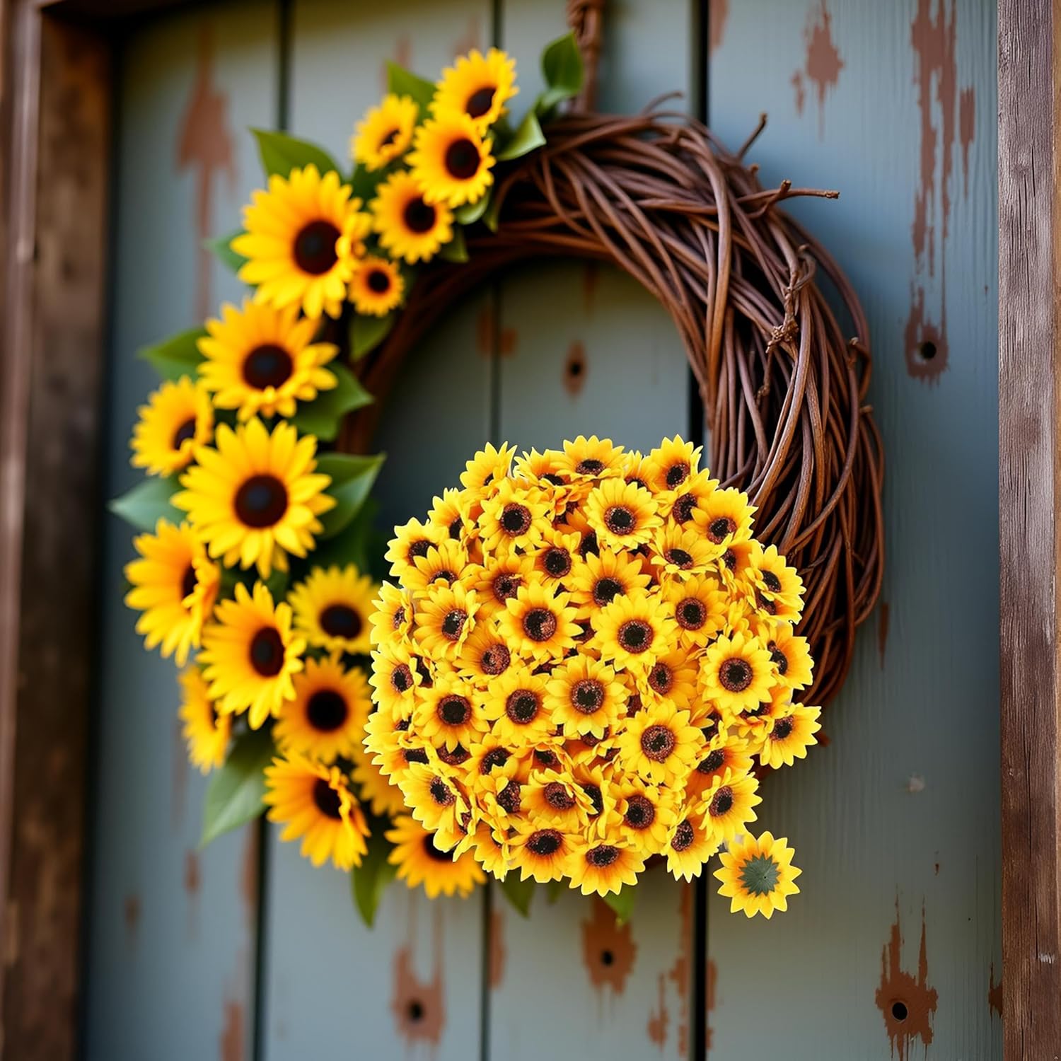 100 Pcs Yellow Mini Artificial Flower Heads Fake Sunflower Decorative Fabric Flowers Craft Floral Embellishments For Wreaths Wedding, Artificial Plants And Flowers, Artificial Flowers
