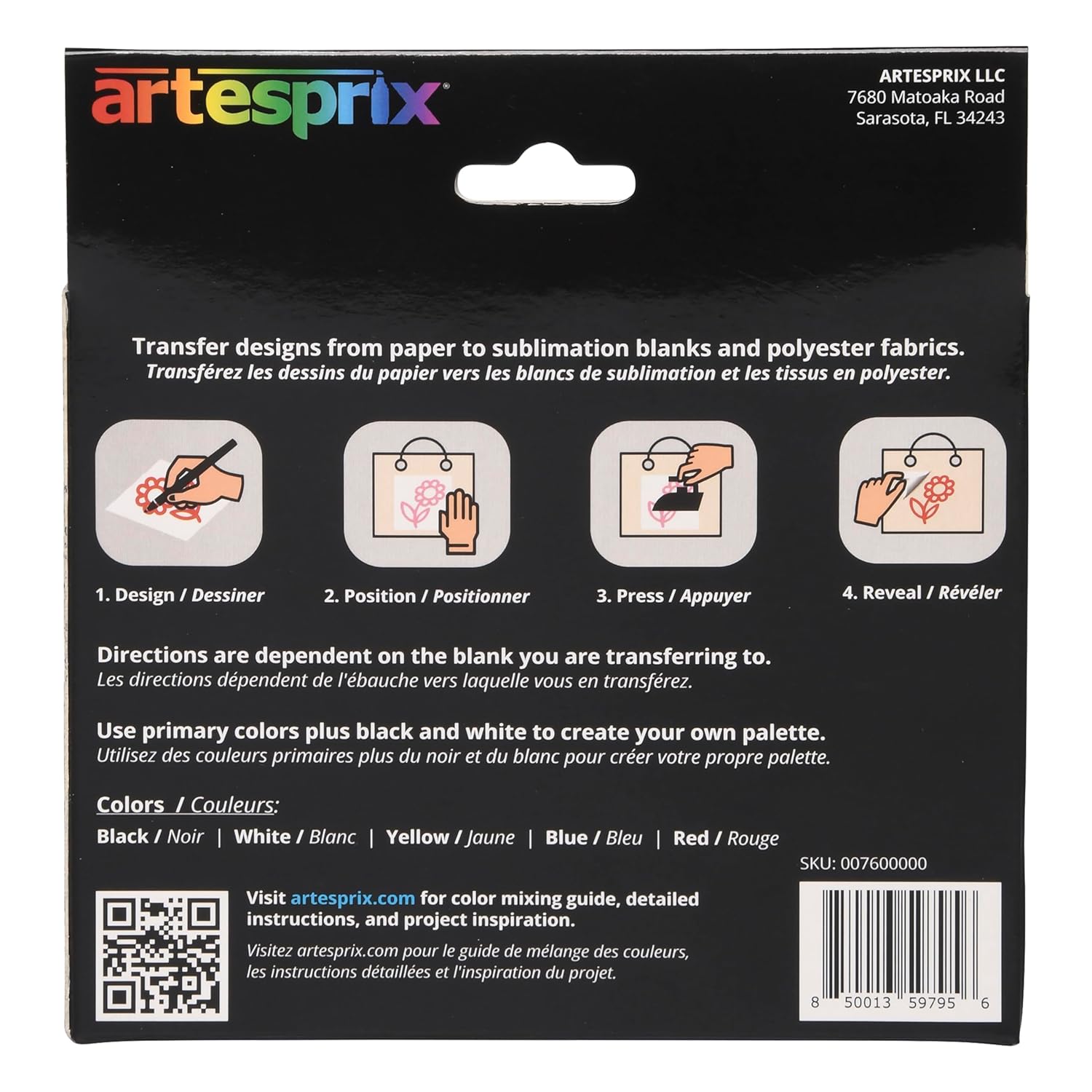 Iron-On-Ink Sublimation Acrylic Paint Set