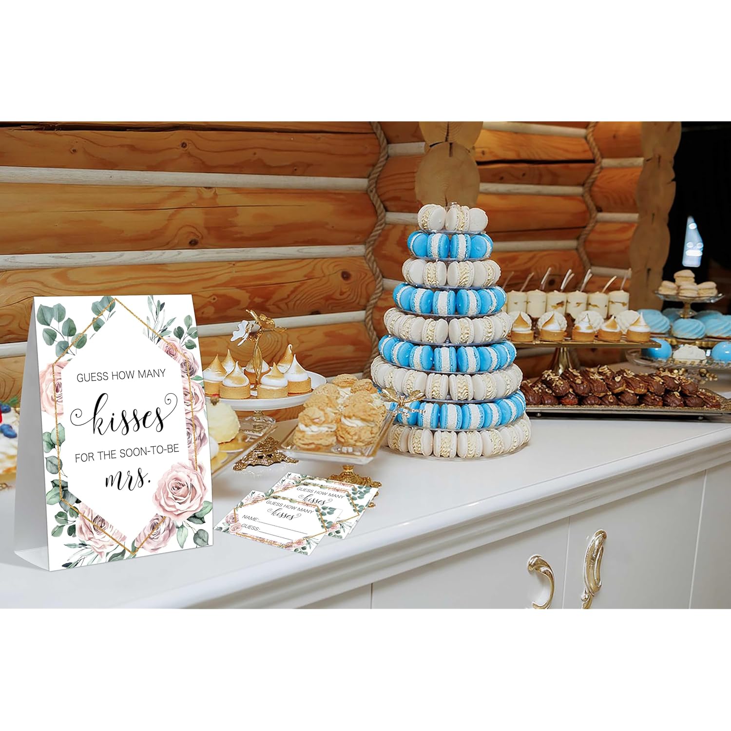 How Many Kisses Bridal Shower Game, Boho Bridal Shower Sign And 50 Cards, Bridal Games For Showers, Engagement Party Games, Wedding Shower Decor, Bridal Shower Gifts For Couples,3