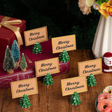 12 Pcs Christmas Tree Place Card Holders With Seating Cards Table Number Holders Place Cards For Christmas Party Wedding Anniversary Birthday Decorations (Green)